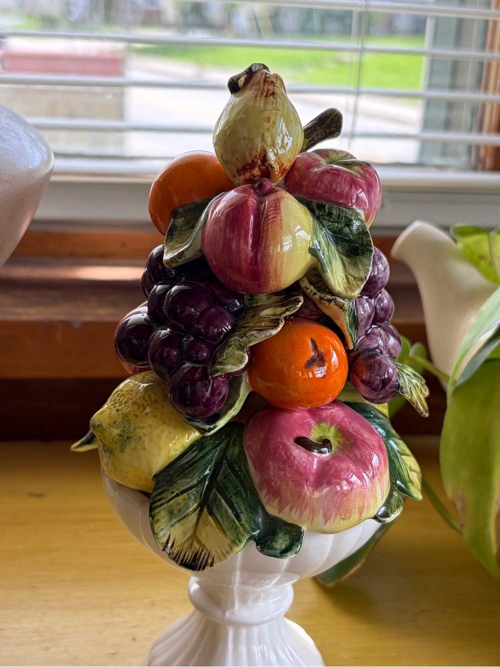 Vintage ceramic fruits in bowl for decor mid-century modern topiary - Picture 11 of 12